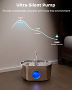 Crystal Fountain Cat Water Dispenser